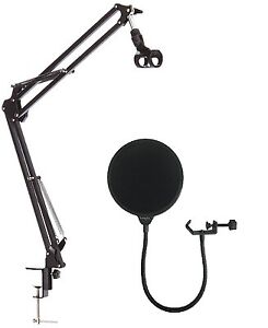 Dragonpad USA Mikrofon Aufhängung Ausleger Schere Arm Ständer mit Pop Filter