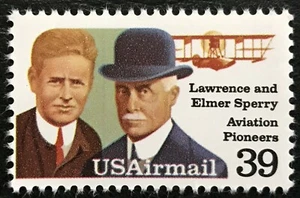 1985 Scott #C114, 39¢, AIRMAIL - LAWRENCE & ELMER SPERRY - Single - MNH - - Picture 1 of 1