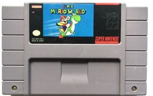 ECCELLENTE CARTUCCIA VIDEOGIOCO VINTAGE SUPER NINTENDO SUPER MARIO WORLD SNES - Foto 1 di 3