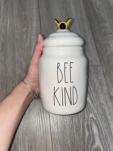 NEW RAE DUNN BEE SWEET YELLOW BABY CANISTER WITH BUMBLE BEE - Picture 1 of 3