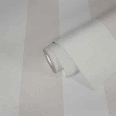 Papel pintado no tejido rayas textura textil aspecto crema beige 3979-66 (2,64£/1m²) Foto 1 de 3