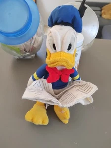Donald Peluche Donald Duck Rétro Lisant Son Journal Disney - Imagen 1 de 7