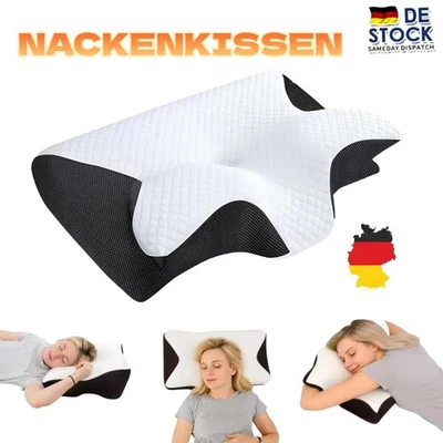 Nacken Therapiekissen Memory Schaum Anthrazit Orthopädisch Ergonomisch ⭐⭐⭐ - Bild 1 von 4