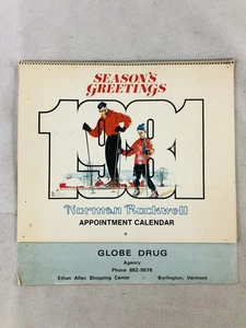 Calendario Norman Rockwell 1981, Globe Drug, Burlington, Vermont - Foto 1 di 18
