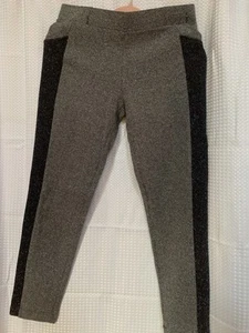 Eileen Fisher Womens Small Grey Casual Pants Textured Dark Gray Stripes - Picture 1 of 8