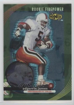1999 UD Ionix Rookie Firepower Edgerrin James #76 Rookie RC HOF - Image 1 of 3