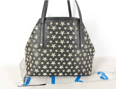 JIMMY CHOO SASHA Bolso de Hombro Mediano Star Studs Tachonado Negro Bolsa par... - Imagen 1 de 4