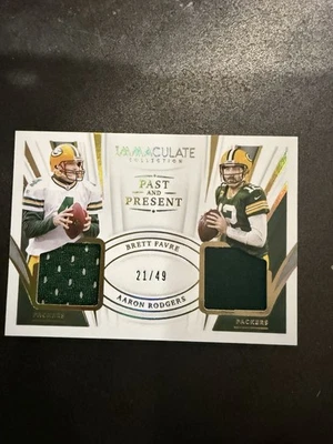 Immaculate Brett Favre 2021/Aaron Rodgers ¡¡¡PARCHE DOBLE!!! /49 🧀 Foto 1 de 2