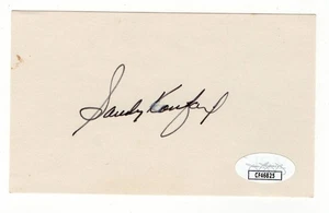 Sandy Koufax Signed Autographed 3X5 Index Card Dodgers Smeared JSA CF46825 - Picture 1 of 2