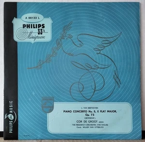 PHILIPS A 00133 L BEETHOVEN, DE GROOT, OTTERLOO Piano Concerto 5 HOLLAND 1952 LP - Picture 1 of 3