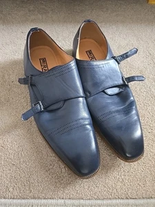 Miralto Double Monk Strap Blue Dress Shoes Size 15 Formal - Picture 1 of 6