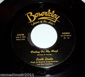 Earth Quake: Friday On My Mind / Tall Order for a Short Guy [New W/LABEL SCUFF - Picture 1 of 2