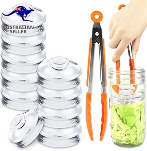 10-Pack Glass Fermentation Weights with Easy Grip Handle and Unique Texture Desi - Picture 1 of 12