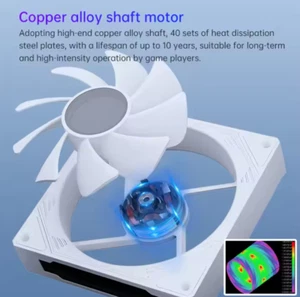 White SNOWMAN CK120 ARGB PC Case Fans 120mm - Picture 1 of 5