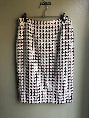 NWT! Boden British Tweed Wool Blend Pencil Skirt Pink /Green Windmill Size: 6R - Image 1 of 4