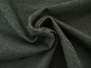TELA REMANENTE DE TELA TAPICERÍA ESPINA DE ARENQUE NEGRO JUMPER VALDESE $7.99/YD 718FF - Imagen 1 de 7