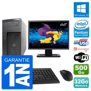 PC tour DELL T1650 MT Screen 22 " G2020 RAM 32Go Hard Drive 500Go Windows 10 - Zdjęcie 1 z 8