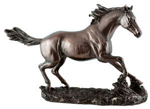 Pferde Figur bronziert Veronese Statue Bronze-Optik Deko Reiter