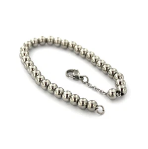 Stainless Steel Bracelet Terrific Quality Chain Link Spacer Beads - N094 - Picture 1 of 4