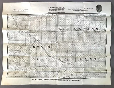 [Colorado]   Clason Map of Kit Carson, Lincoln and Cheyenne Counties   c.1910  - Image 1 of 4