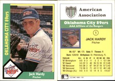 Jack Hardy Signed 1990 CMC #151 Card Oklahoma City 89ers Auto AU