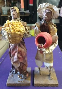 Arte popular mexicano papel maché campesino granja pareja 12” estatuillas núcleo cultura  - Imagen 1 de 11