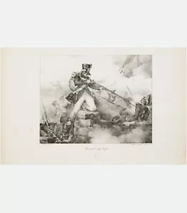 SELTENE N.T. Charlet ""Le second coup de feu (The second shot)"" Lithographie - Bild 1 von 6