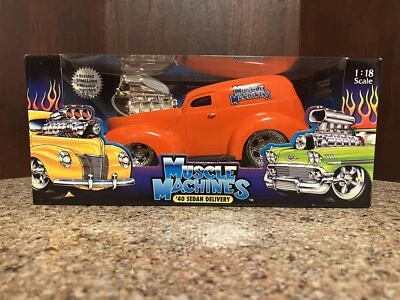 2002 1-18 MUSCLE MACHINES '40 SEDAN DELIVERY IN ORANGE Item # 71169 - Image 1 of 4