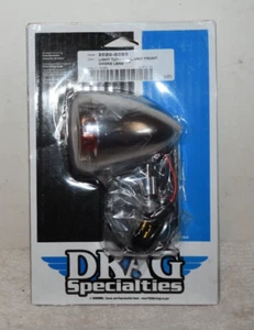 DRAG SPECIALTIES 2020-0393 Chrome Front Turn Signal w/ Smoke Lens H1 - Picture 1 of 3