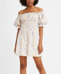 Levi's Cloud Dancer Verenne Off-Shoulder Dress--size XL (16) - Picture 1 of 6