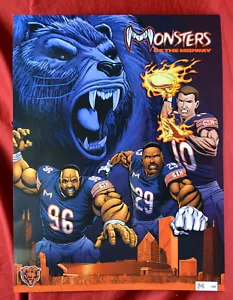 2018 Chicago Bears Poster * Created by Israel Idonije * 24" BY 18" * NEW * BOGO - Picture 1 of 9