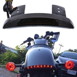 Luces traseras de freno LED ROJO borde guardabarros picado a humo para Harley - Imagen 1 de 8