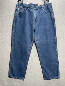 Carhartt Flannel Lined Jeans Mens 40x30 Straight Leg Relaxed Fit Insulated Warm - Picture 1 of 7