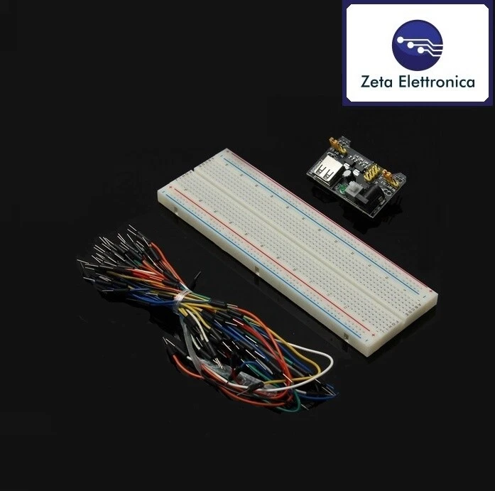 Breadboard 830 Puntos 65 Jumpers Puentes Dupont MB102 Alimentación Arduino Kit - Imagen 1 de 1