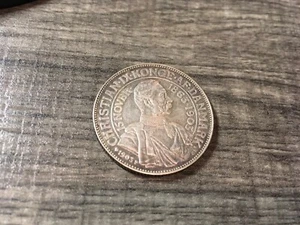 1903-P DENMARK King Christian IX 25th Anniversary Silver 2 Kroner Coin. #017 - Picture 1 of 2