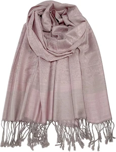 Two Tone Silky Paisley Pashmina Shawl Wraps for Women Jacquard Pashminas Wrap Ra - Picture 1 of 12