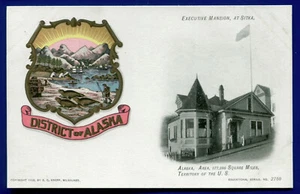 District of Alaska ak Sitka Executive Mansion US Territory old postcard - Picture 1 of 2