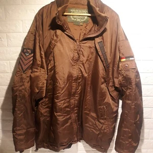 Drunknmunky Y2K Fliegerjacke Flieger Patch Mantel Kupfer Braun Bomber Herren 3XL - Bild 1 von 23