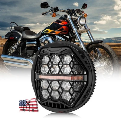Faro LED con DRL ámbar para Harley Dyna Wide Glide Low Rider 2025 120 W 5,75"" Foto 1 de 4