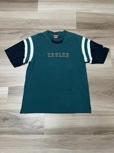 Camicia vintage marca NFL Philadelphia Eagles verde e nera da uomo taglia media - Foto 1 di 10