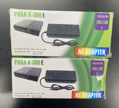 2X AC Power Supply Brick Charger Adapter Cable Cord for Microsoft XBOX 360 E - Image 1 of 3
