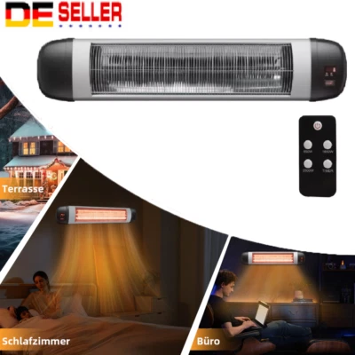 2500W Badezimmer Heizung elektrisch, Heizlüfter Bad Wandmontage 3-Modi mit timer - Bild 1 von 4