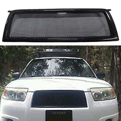 Kit de rejilla de malla de parachoques delantero de fibra de carbono para Subaru Forester 2006-08 Foto 1 de 4