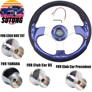 13" Golf Cart Steering Wheel + Hub Adapter For EZGO TXT RXV Yamaha and Club Car - Picture 1 of 15