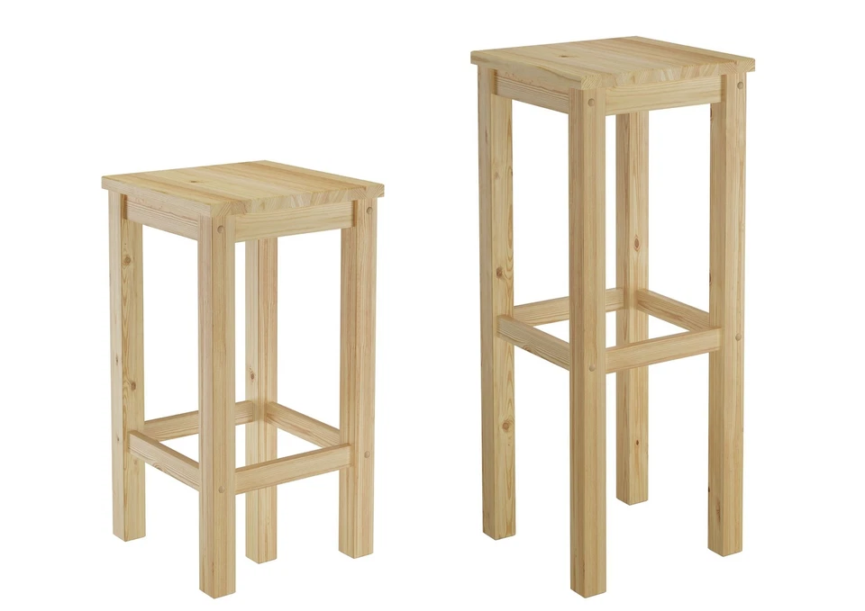 Barhocker Kiefer Massivholz Tresenhocker Jugendzimmer Kinderhocker Holzmöbel - Bild 1 von 1