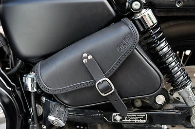 SADDLE BAG SADDLEBAG HARLEY DAVIDSON  SPORTSTER MODELS ITALIAN LEATHER HANDMADE - Image 1 of 4