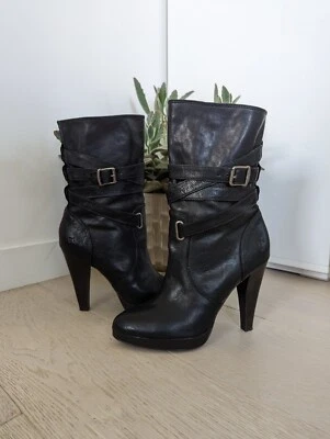 Botas FRYE HARLOW MULTI CORREA Negras Media Pantorrilla; Talla 8.5 M Foto 1 de 4