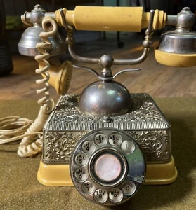 Vintage Radio Shack French Continental Rotary Phone Model 43-320A not tested  - Picture 1 of 5