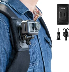 TELESIN Anti-Rutsch Rucksack Schultergurt Halterung Clip für GoPro Insta360 Action - Bild 1 von 7