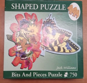 Bits & Pieces Shaped Puzzle 750 Pieces Butterflies - Picture 1 of 2